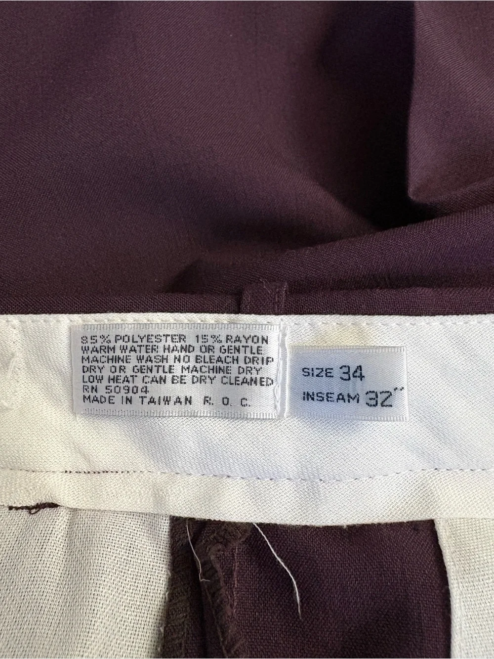 Men's Straight Leg Pants — Deep Plum